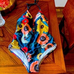 ModCloth floral bathing suit size M